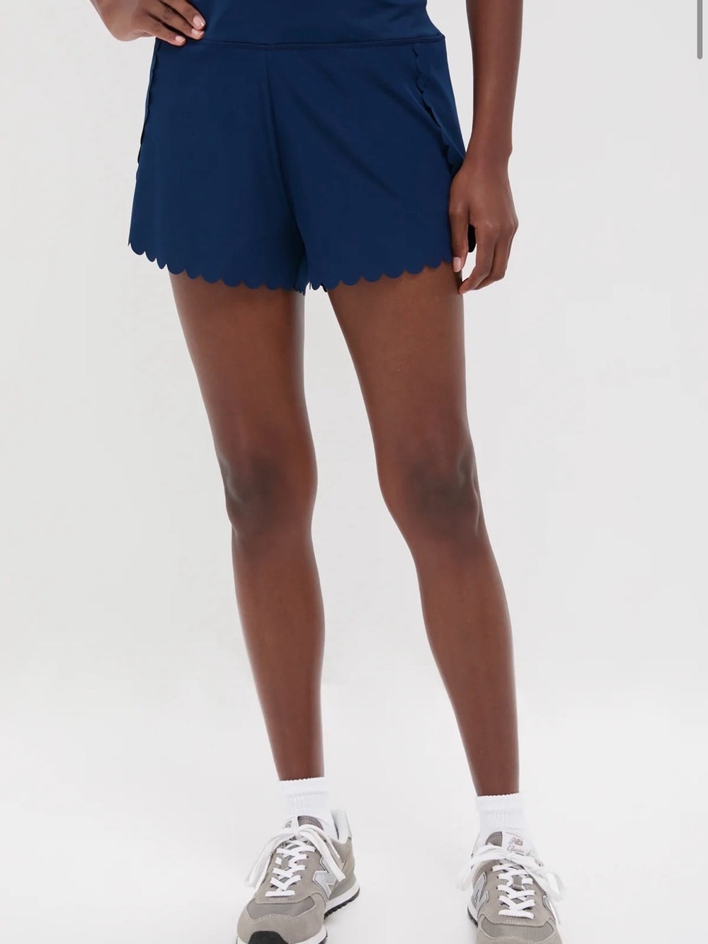 Tnuck Sport Navy Scallop Performance Jersey Marisa Short